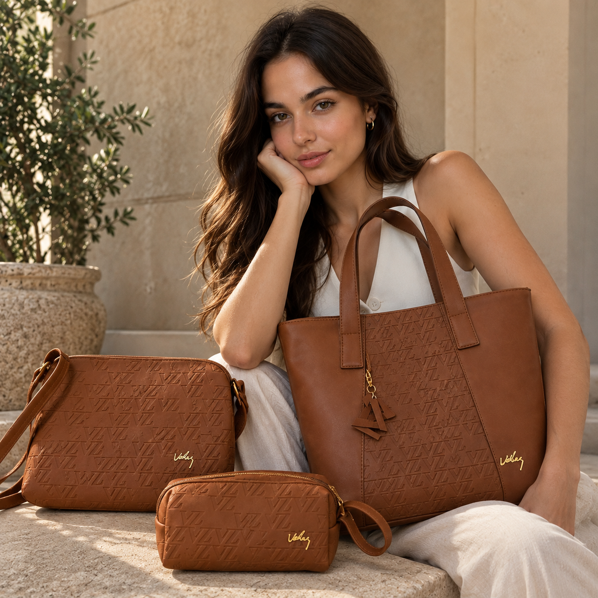 Trio Bolso Billeteras Vélez de Cuero - Últimas Unidades Con 50% De Descuento🔥