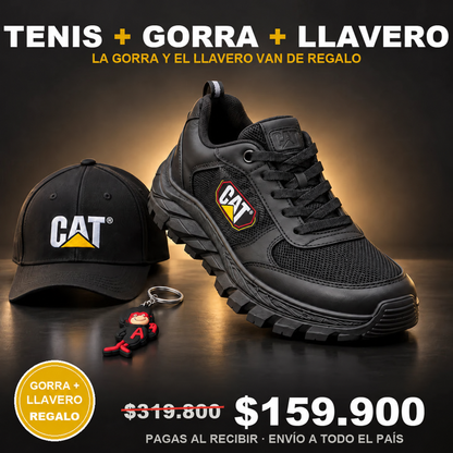 Tenis CAT Tractor cómodos y firmes + gorra y llavero - Con 50% De Descuento🔥